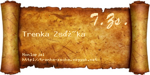 Trenka Zsóka névjegykártya