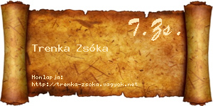 Trenka Zsóka névjegykártya